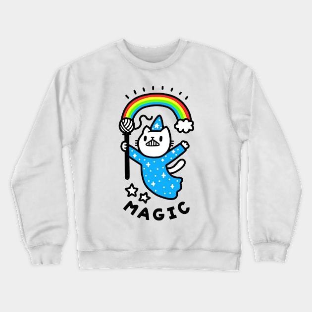 Magical Wizard Cat Crewneck Sweatshirt by obinsun